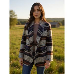 Kenar Western Saddle Blanket Sweater Cardigan Wool Large XL Jacket